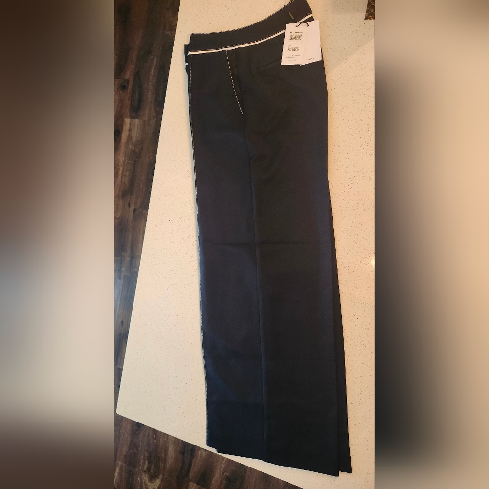 NWT REISS ORIEL CONTRAST STITCH WIDE LEG TROUSERS Color: Navy SIZE 6 - Picture 9 of 9